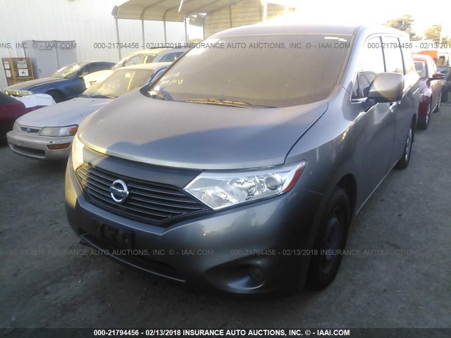 JN8AE2KP9F9123574 - 2015 NISSAN QUEST S/SV/SL/PLATINUM GRAY photo 2