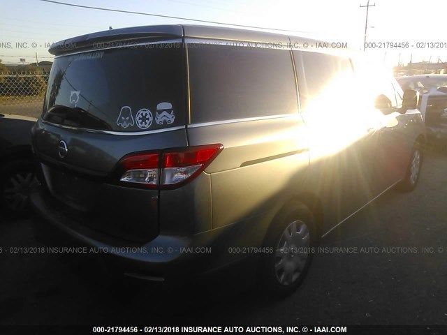 JN8AE2KP9F9123574 - 2015 NISSAN QUEST S/SV/SL/PLATINUM GRAY photo 4