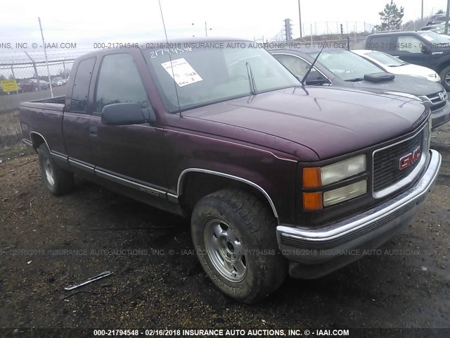 1GTEK19RXTE549719 - 1996 GMC SIERRA K1500 RED photo 1