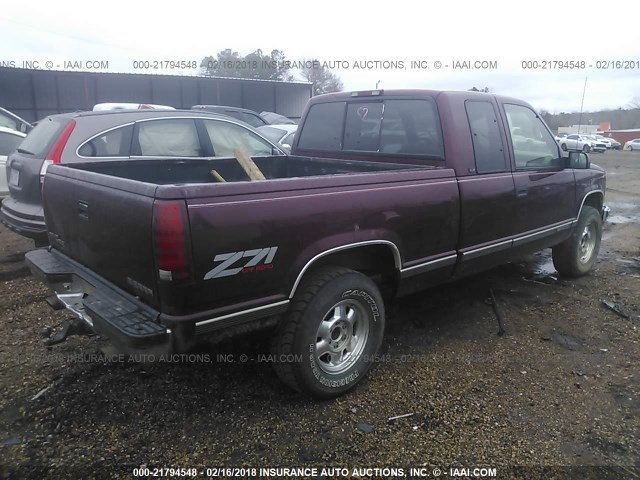 1GTEK19RXTE549719 - 1996 GMC SIERRA K1500 RED photo 4