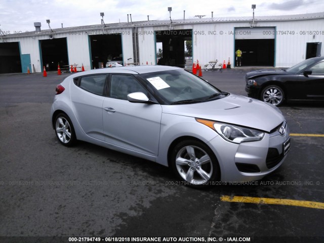 KMHTC6AD4CU037246 - 2012 HYUNDAI VELOSTER SILVER photo 1