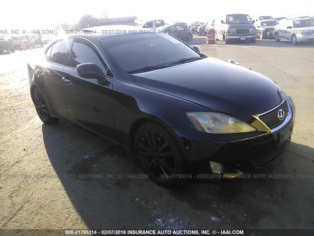 JTHBK262765010333 - 2006 LEXUS IS 250 BLACK photo 1