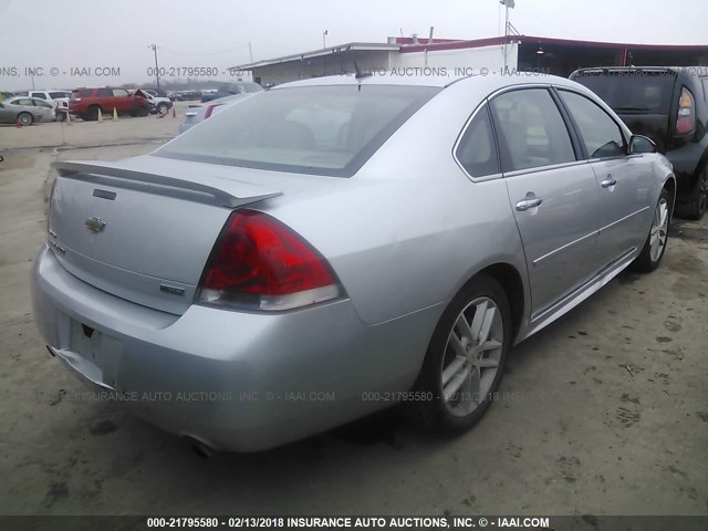 2G1WC5E35C1106219 - 2012 CHEVROLET IMPALA LTZ SILVER photo 4