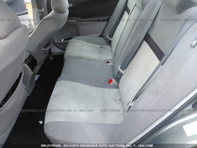 4T1BF1FK2CU525396 - 2012 TOYOTA CAMRY SE/LE/XLE GRAY photo 8