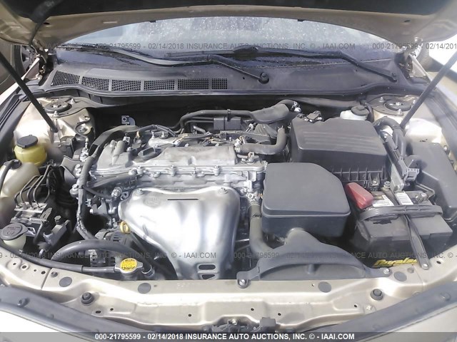 4T4BF3EK7AR021958 - 2010 TOYOTA CAMRY SE/LE/XLE GOLD photo 10