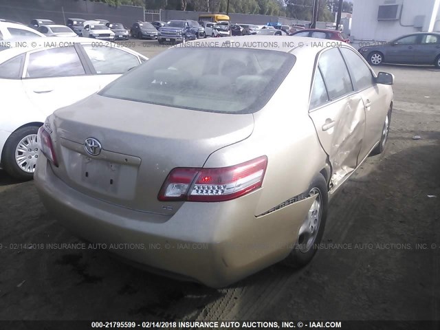 4T4BF3EK7AR021958 - 2010 TOYOTA CAMRY SE/LE/XLE GOLD photo 4