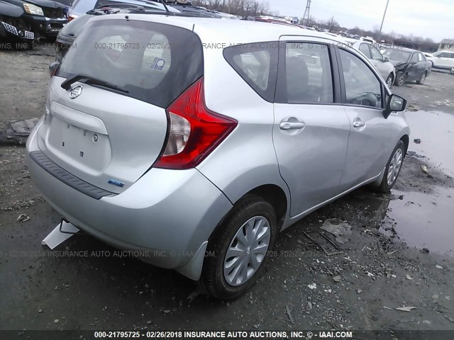 3N1CE2CPXFL398979 - 2015 NISSAN VERSA NOTE S/S PLUS/SV/SL/SR SILVER photo 4