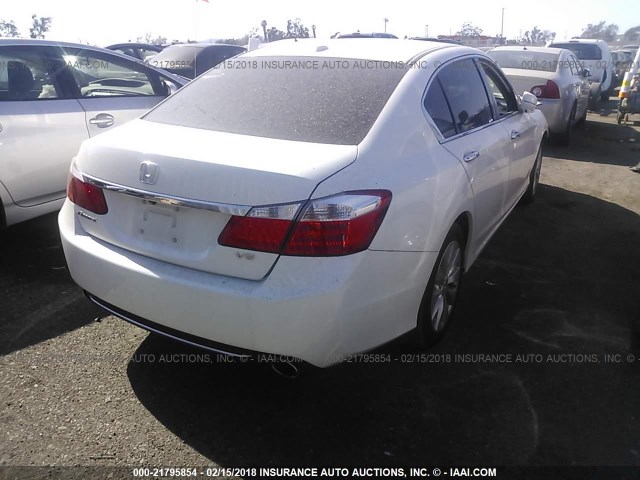 1HGCR3F83FA033399 - 2015 HONDA ACCORD EXL WHITE photo 4