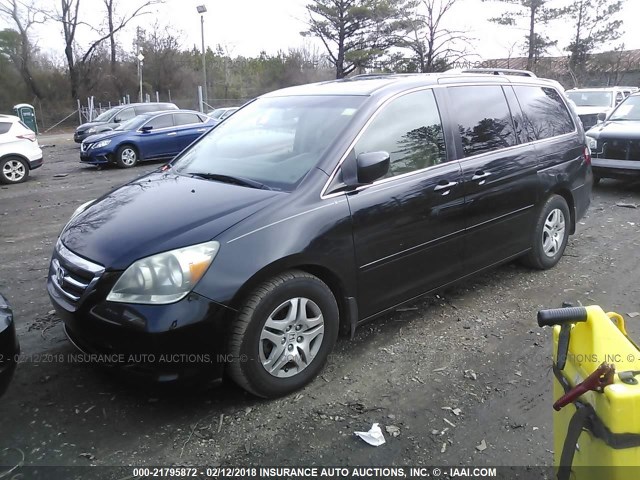 5FNRL38767B121421 - 2007 HONDA ODYSSEY EXL შავი ფოტო 2