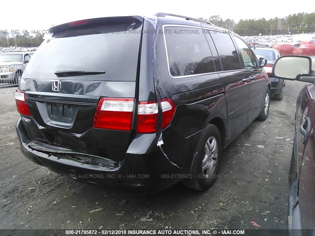 5FNRL38767B121421 - 2007 HONDA ODYSSEY EXL შავი ფოტო 4