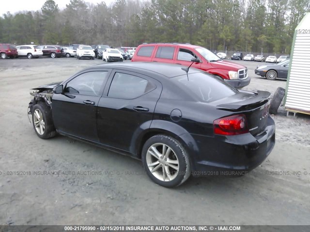 1C3CDZCG2EN184449 - 2014 DODGE AVENGER SXT BLACK photo 3