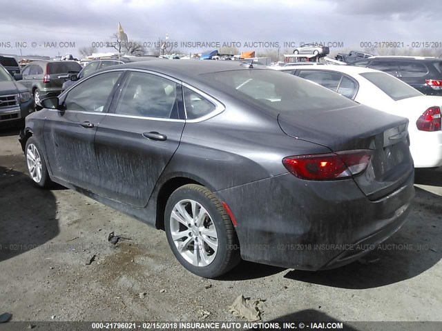 1C3CCCAB3GN117479 - 2016 CHRYSLER 200 LIMITED BLACK photo 3