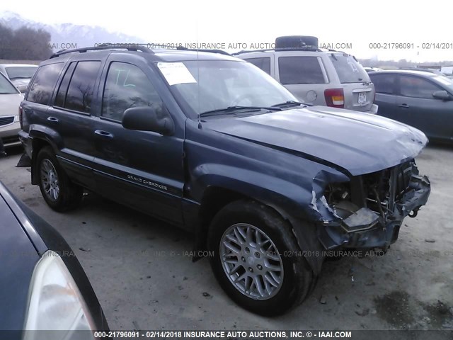 1J4GW58N73C570505 - 2003 JEEP GRAND CHEROKEE LIMITED BLUE photo 1