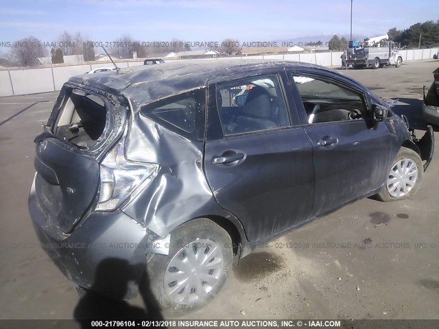 3N1CE2CP1GL404198 - 2016 NISSAN VERSA NOTE S/S PLUS/SV/SL/SR GRAY photo 4