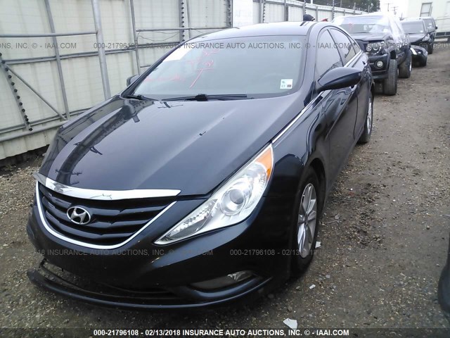 5NPEB4AC5DH534166 - 2013 HYUNDAI SONATA GLS BLUE photo 2