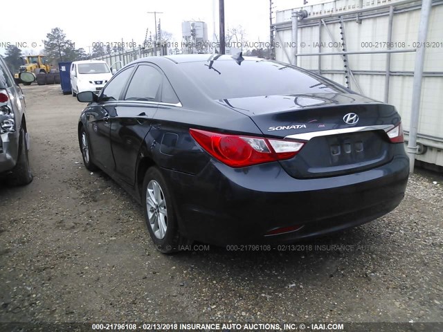 5NPEB4AC5DH534166 - 2013 HYUNDAI SONATA GLS BLUE photo 3