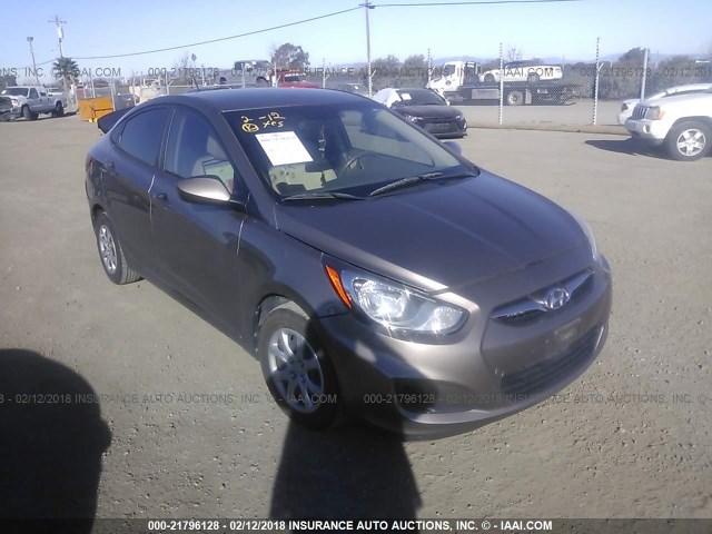 KMHCT4AE3CU221025 - 2012 HYUNDAI ACCENT GLS/GS GRAY photo 1