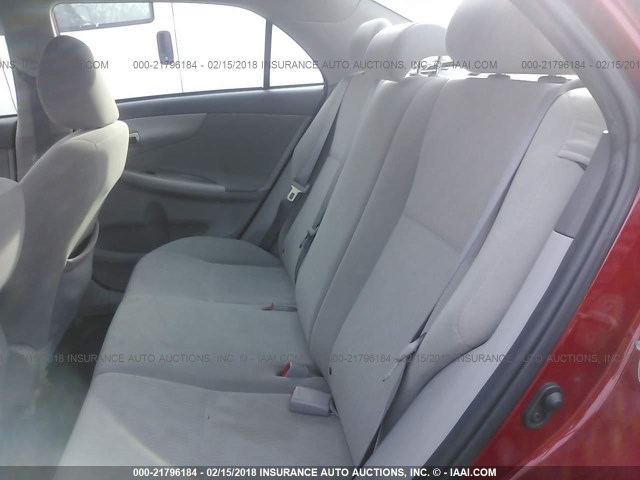 1NXBU4EE8AZ294861 - 2010 TOYOTA COROLLA S/LE/XLE RED photo 8