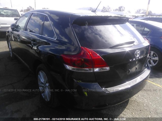 4T3ZA3BB7FU090126 - 2015 TOYOTA VENZA LE/XLE BLACK photo 3