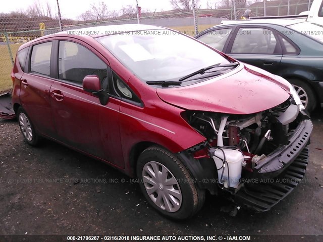 3N1CE2CP3EL415295 - 2014 NISSAN VERSA NOTE S/S PLUS/SV/SL RED photo 1