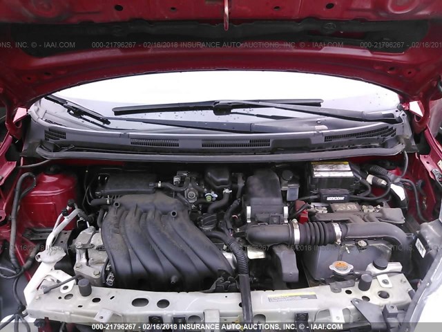 3N1CE2CP3EL415295 - 2014 NISSAN VERSA NOTE S/S PLUS/SV/SL RED photo 10