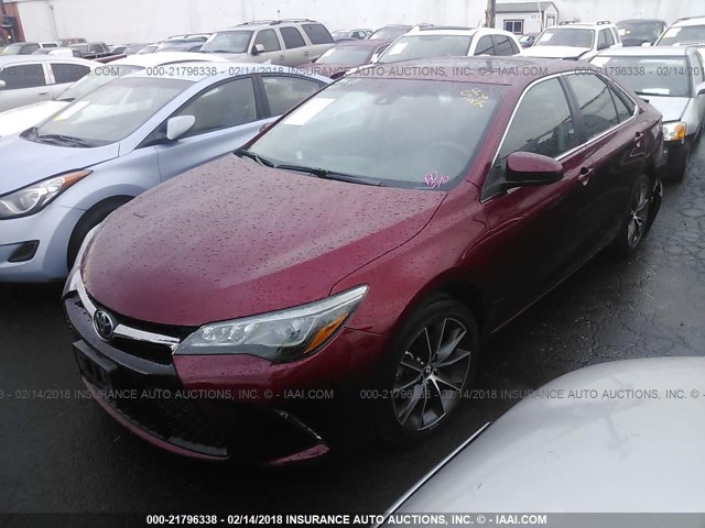 4T1BK1FK7FU564548 - 2015 TOYOTA CAMRY XSE/XLE BURGUNDY photo 2