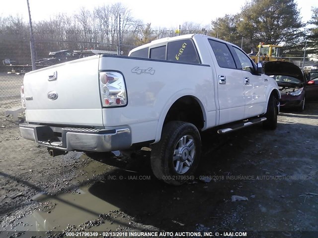 1FTPW14544FA19551 - 2004 FORD F150 SUPERCREW WHITE photo 4