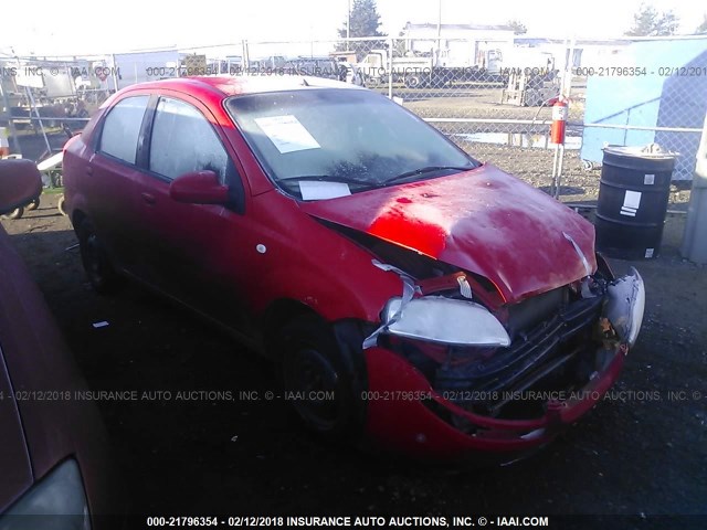 KL1TD52615B449108 - 2005 CHEVROLET AVEO LS RED photo 1