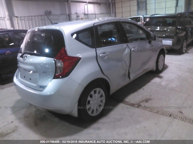 3N1CE2CP3GL392605 - 2016 NISSAN VERSA NOTE S/S PLUS/SV/SL/SR SILVER photo 4
