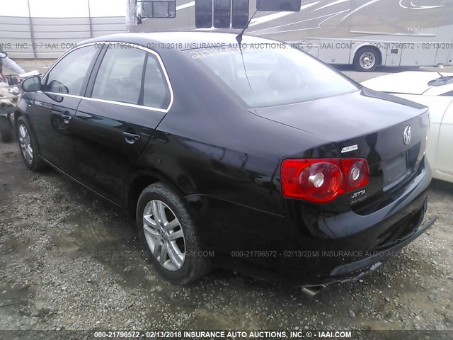 3VWEF71K07M066579 - 2007 VOLKSWAGEN JETTA WOLFSBURG 黑色 照片 3