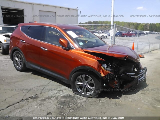 5XYZTDLB4FG233000 - 2015 HYUNDAI SANTA FE SPORT  ORANGE photo 1