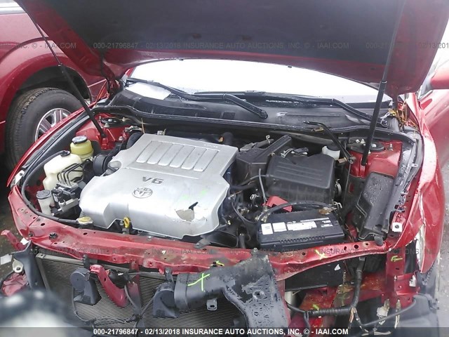 4T1BK3EK7BU120108 - 2011 TOYOTA CAMRY SE/LE/XLE RED photo 10