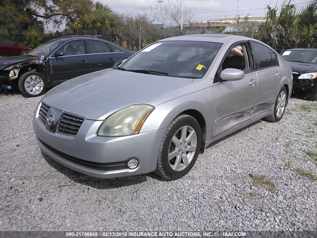 1N4BA41E55C823445 - 2005 NISSAN MAXIMA SE/SL SILVER photo 2