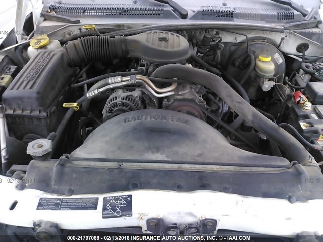 1B7GL22X0WS639729 - 1998 DODGE DAKOTA WHITE photo 10