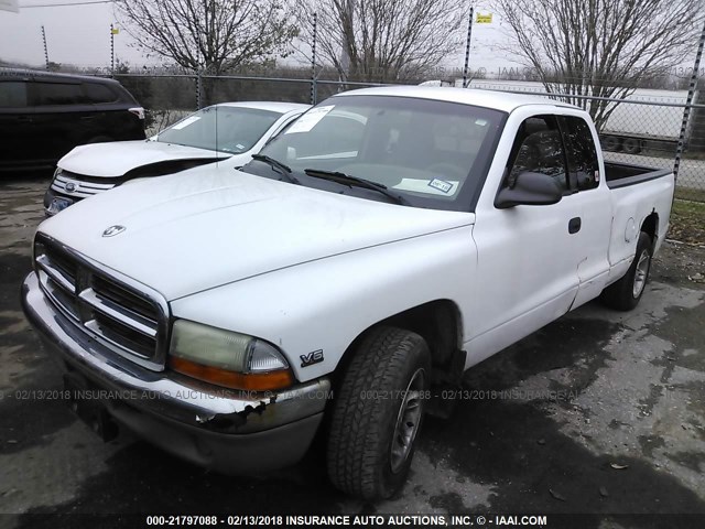 1B7GL22X0WS639729 - 1998 DODGE DAKOTA WHITE photo 2