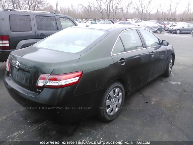 4T1BF3EK8BU612487 - 2011 TOYOTA CAMRY SE/LE/XLE Зеленый фото 4