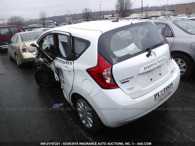 3N1CE2CP1GL354600 - 2016 NISSAN VERSA NOTE S/S PLUS/SV/SL/SR WHITE photo 3