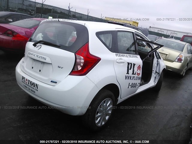 3N1CE2CP1GL354600 - 2016 NISSAN VERSA NOTE S/S PLUS/SV/SL/SR WHITE photo 4