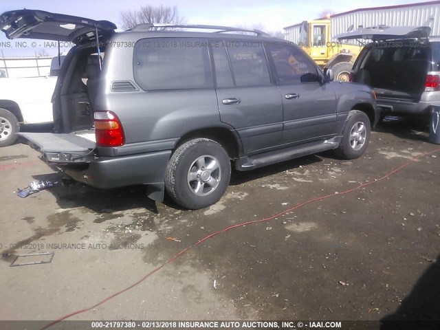 JTEHT05J912014217 - 2001 TOYOTA LAND CRUISER  GRAY photo 4