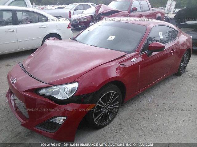 JF1ZNAA12G9700412 - 2016 TOYOTA SCION FR-S RED photo 2