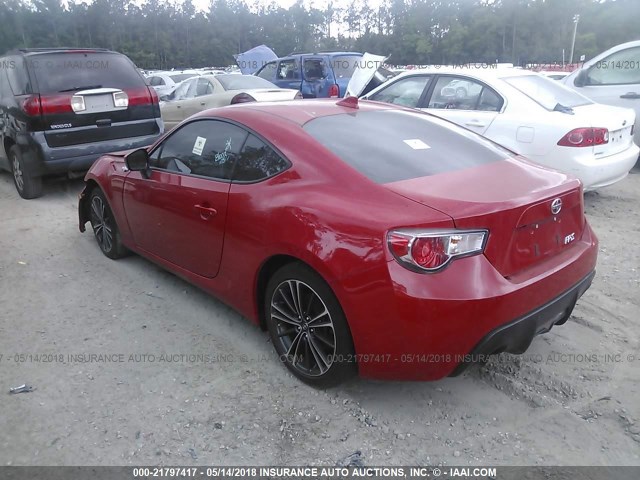 JF1ZNAA12G9700412 - 2016 TOYOTA SCION FR-S RED photo 3