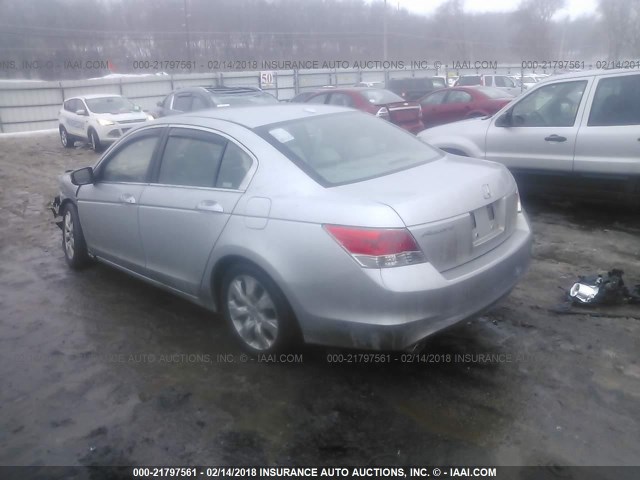 1HGCP36858A069085 - 2008 HONDA ACCORD EXL SILVER photo 3