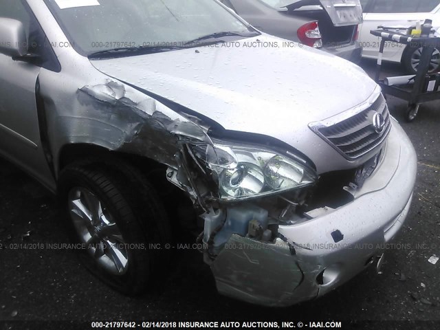 JTJHW31U660012650 - 2006 LEXUS RX 400 SILVER photo 6