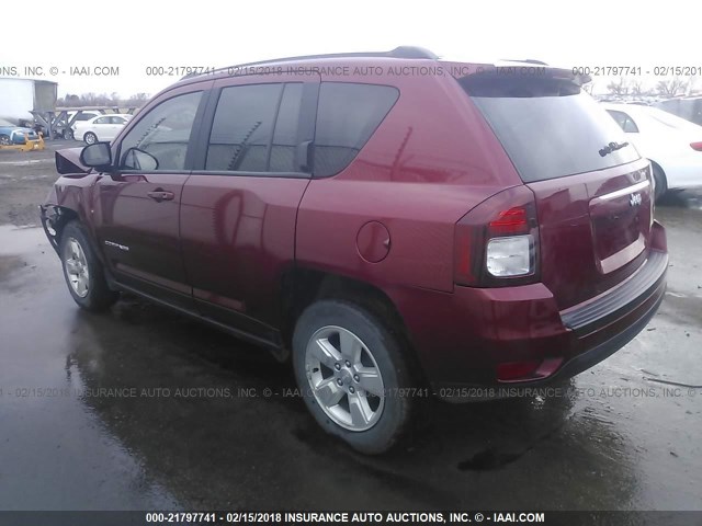 1C4NJCBA3ED832474 - 2014 JEEP COMPASS SPORT MAROON photo 3