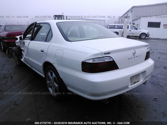 19UUA56822A023125 - 2002 ACURA 3.2TL TYPE-S WHITE photo 3