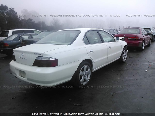 19UUA56822A023125 - 2002 ACURA 3.2TL TYPE-S WHITE photo 4