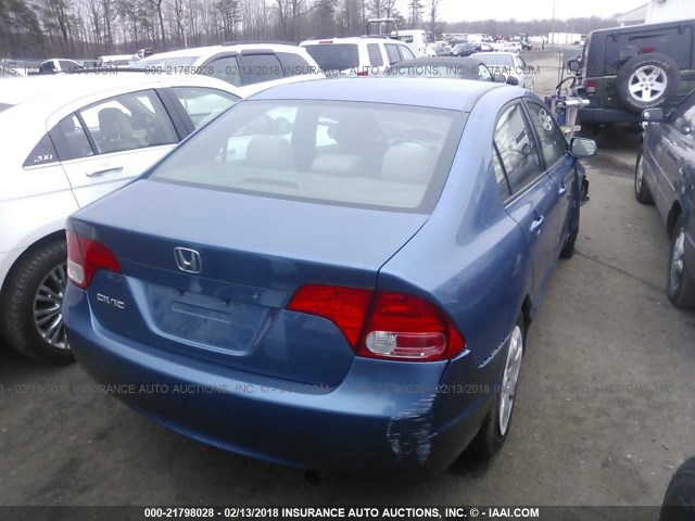 1HGFA16576L069714 - 2006 HONDA CIVIC LX BLUE photo 4