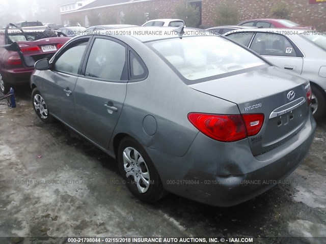 KMHDU4AD7AU862460 - 2010 HYUNDAI ELANTRA BLUE/GLS/SE GRAY photo 3