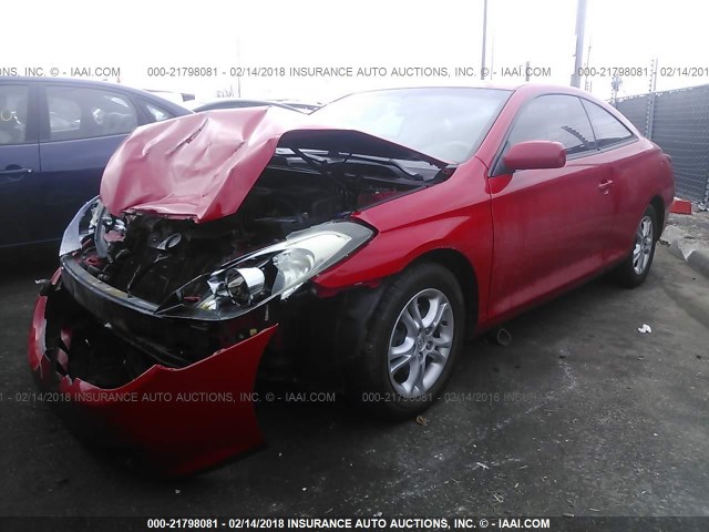 4T1CE38P64U829313 - 2004 TOYOTA CAMRY SOLARA SE/SLE წითელი ფოტო 2