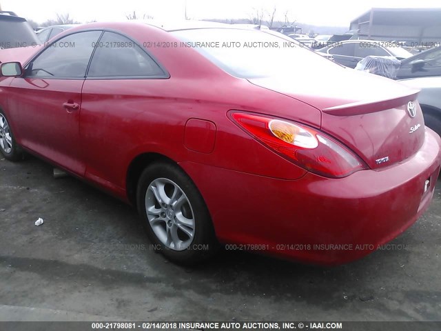 4T1CE38P64U829313 - 2004 TOYOTA CAMRY SOLARA SE/SLE წითელი ფოტო 3